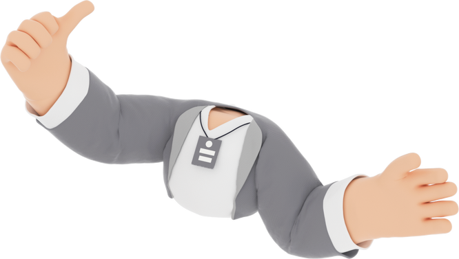 3D Hand Casual Body Gesture 
