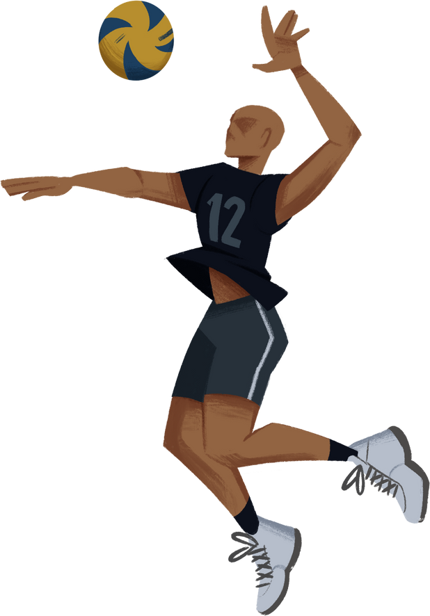 Soviet Art Inspired Athletes - Volleyball Player 2